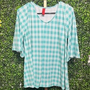 Homegrown Palaka Wide Sleeve Top size Small-Medium
